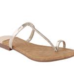 Do Bhai Golden Casual Flats For Women
