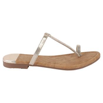 Do Bhai Golden Casual Flats For Women 2