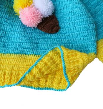 Blue hand woven woolen blends girls-jackets-coats 2