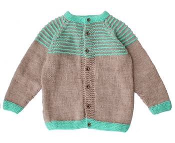 Beige hand woven woolen blends girls-jackets-coats 1
