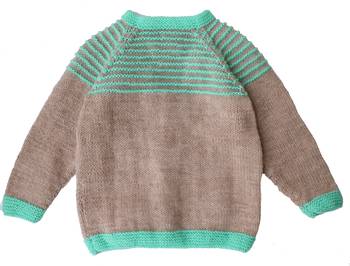 Beige hand woven woolen blends girls-jackets-coats 2