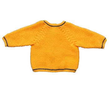 Yellow hand woven woolen blends girls-jackets-coats 2