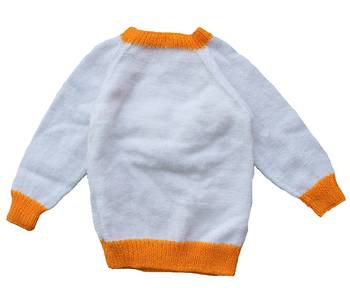 White hand woven woolen blends girls-jackets-coats 2