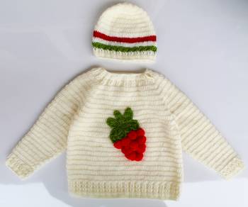 White hand woven woolen blends girls-jackets-coats 1