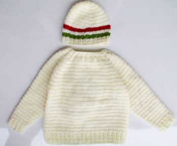 White hand woven woolen blends girls-jackets-coats 3