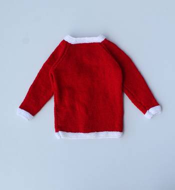 Red hand woven woolen blends girls-jackets-coats 2