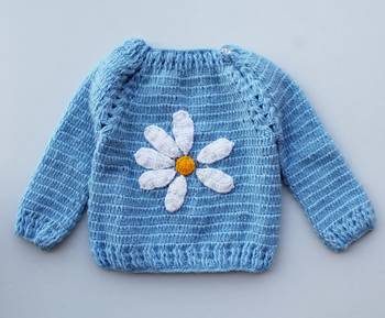 Blue hand woven woolen blends girls-jackets-coats 2