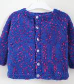 Blue hand woven woolen blends girls-jackets-coats