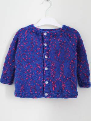 Blue hand woven woolen blends girls-jackets-coats 2
