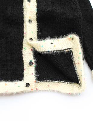 Black hand woven woolen blends girls-jackets-coats 3