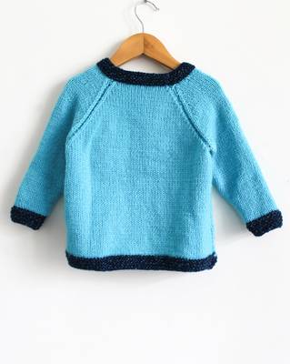 Blue hand woven woolen blends girls-jackets-coats 3