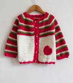 Multicolor hand woven woolen blends girls-jackets-coats