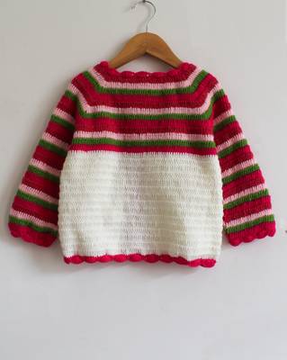 Multicolor hand woven woolen blends girls-jackets-coats 2