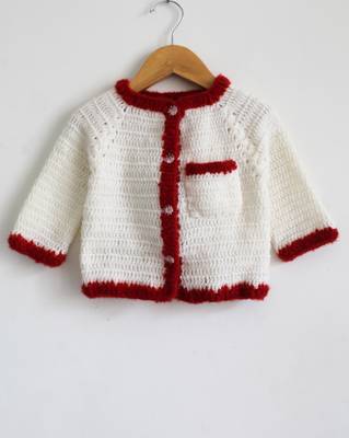 White hand woven woolen blends girls-jackets-coats 1