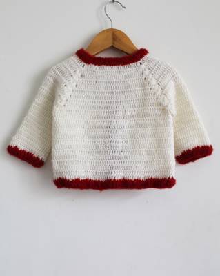 White hand woven woolen blends girls-jackets-coats 2