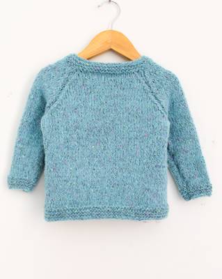 Turquoise hand woven woolen blends girls-jackets-coats 2