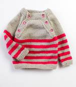 Pink hand woven woolen blends girls-jackets-coats