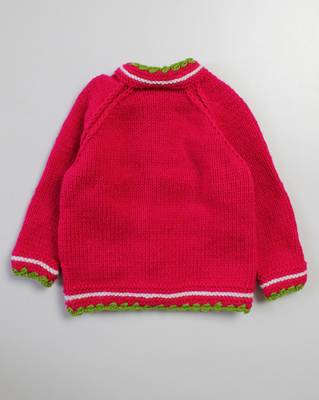 Pink hand woven woolen blends girls-jackets-coats 2