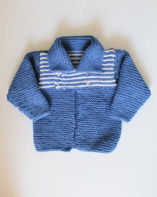 Blue hand woven woolen blends girls-jackets-coats 2