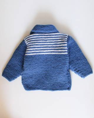 Blue hand woven woolen blends girls-jackets-coats 3