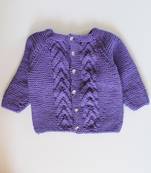 Purple hand woven woolen blends girls-jackets-coats