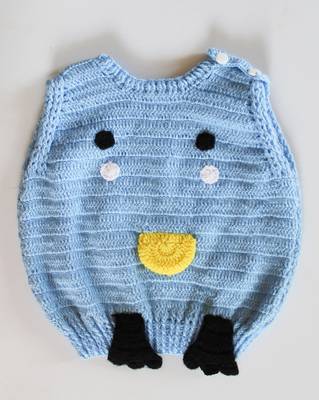 Blue hand woven woolen blends girls-jackets-coats 1