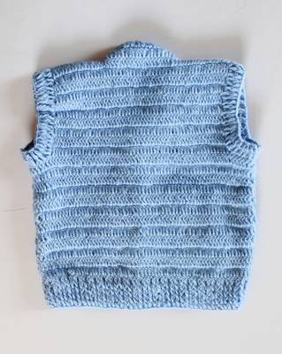 Blue hand woven woolen blends girls-jackets-coats 2