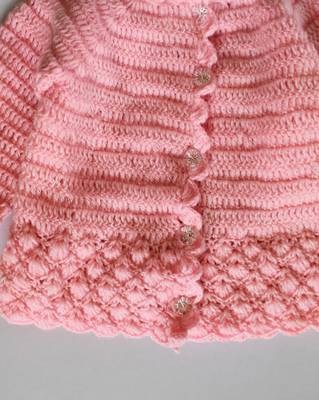Pink hand woven woolen blends girls-jackets-coats 2