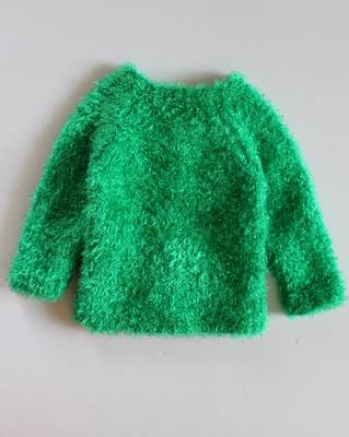 Green hand woven woolen blends girls-jackets-coats 3