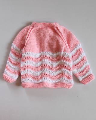 Pink hand woven woolen blends girls-jackets-coats 2