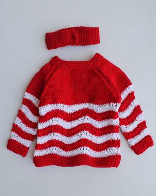 Red hand woven woolen blends girls-jackets-coats 2