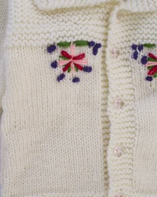White hand woven woolen blends girls-jackets-coats 3