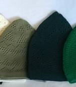 Momin Bazaar Turkish Knitted Sufi Namaz Topi Muslim Skull Cap For Prayer Pack Of 5