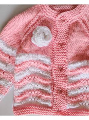 Pink hand woven woolen blends girls-jackets-coats 4