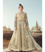 Off White Embroidered Anarkali  Lehnga /Pant Suit