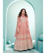Light Pink Embroidered Anarkali Suit