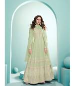 Light Green Embroidered Anarkali Suit