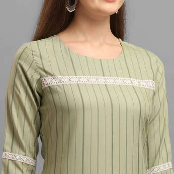 Light green printed rayon ethnic-kurtis 3