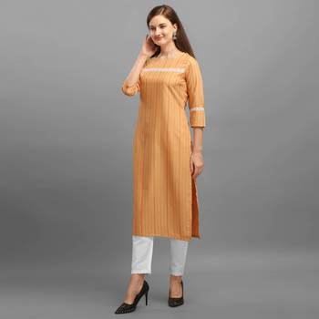 Peach printed rayon ethnic-kurtis 1