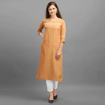 Peach printed rayon ethnic-kurtis 4