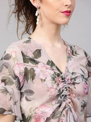 Multicolor printed georgette party-tops 2