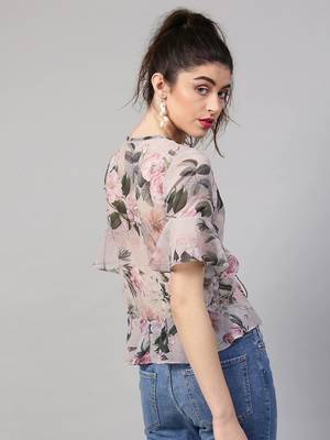 Multicolor printed georgette party-tops 3