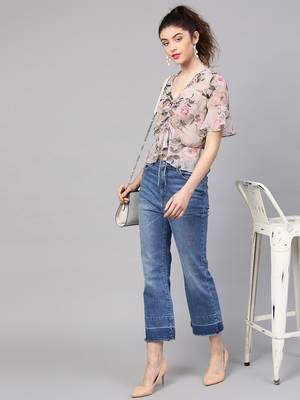 Multicolor printed georgette party-tops 4