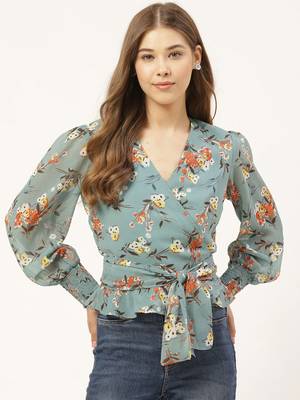 Multicolor printed georgette party-tops 1