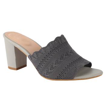 Do Bhai Grey Block Heels For Women 1