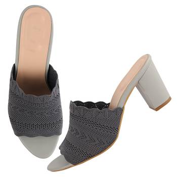 Do Bhai Grey Block Heels For Women 3