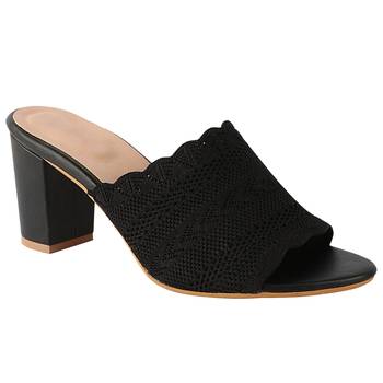 Do Bhai Black Casual Block Heels For Women 1