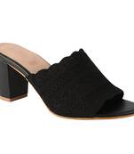 Do Bhai Black Casual Block Heels For Women