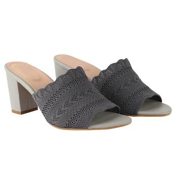 Do Bhai Grey Block Heels For Women 4