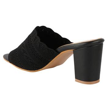 Do Bhai Black Casual Block Heels For Women 2